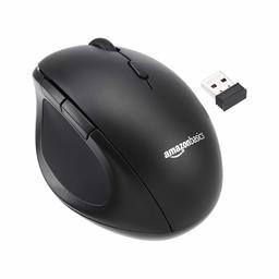 AmazonBasics Wireless Tweaked Vertical Ergonomic Optical Mouse