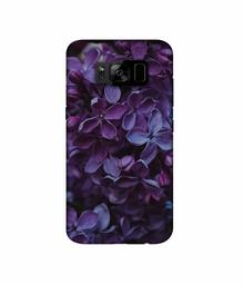 Amazon Brand - Solimo Designer Purple Flowers 3D Printed Hard Back Case Mobile Cover for Samsung Galaxy S8 Plus