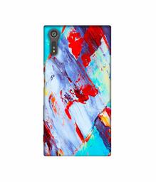 Amazon Brand - Solimo Designer Blue and Red Brush Texture 3D Printed Hard Back Case Mobile Cover for Sony Xperia XZ Dual