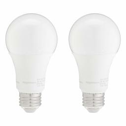 AmazonBasics – Bombilla LED equivalente a regulable, 10.000 horas de vida útil, A19 (enchapada)