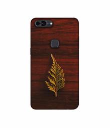 Amazon Brand - Solimo Designer Leaf on Wood UV Printed Soft Back Case Mobile Cover for Lava Z90