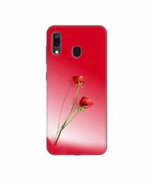 Amazon Brand - Solimo Designer Red Roses 3D Printed Hard Back Case Mobile Cover for Samsung Galaxy A30