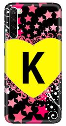 Amazon Brand - Solimo Designer Heart Pattern Alphabet-K 3D Printed Hard Back Case Mobile Cover for Xiaomi Redmi Note 8