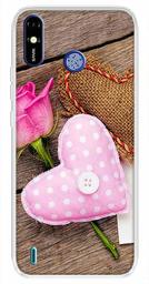 Amazon Brand - Solimo Designer Multicolor Pink Flower Heart Design Printed Soft Back Case Mobile Cover for Tecno Spark Go Plus