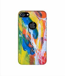 Amazon Brand - Solimo Designer Multicolor Paint On Wall 3D Printed Hard Back Case Mobile Cover for Apple iPhone 7 (with Logo Cut)