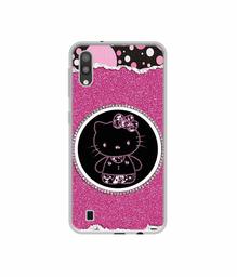 Amazon Brand - Solimo Designer Kitty with Glitter UV Printed Soft Back Case Mobile Cover for Samsung Galaxy M10