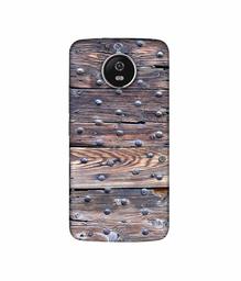 Amazon Brand - Solimo Designer Wooden Blocks Check 3D Printed Hard Back Case Mobile Cover for Motorola Moto G5