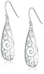 Sterling Silver Filigree Teardrop Earrings