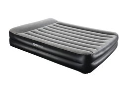 AmazonBasics Pillow Rest Queen Size Premium Airbed (Grey) with Built in Air Pump 80