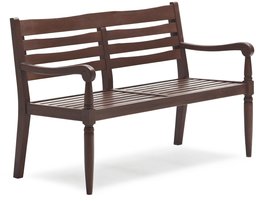 Strathwood Redonda Hardwood 2-Seater Bench, Dark Brown