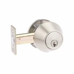 AmazonCommercial Grade 2 Deadbolt with Bump Stop, Heavy Duty Double Cylinder AC-DH106-SN