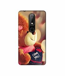 Amazon Brand - Solimo Designer Teddy Bear 3D Printed Hard Back Case Mobile Cover for Nokia 6.1 Plus