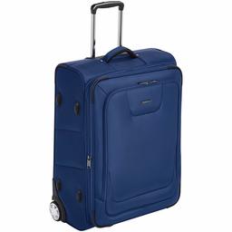 AmazonBasics Expandable Softside Rolling Luggage Suitcase With TSA Lock And Wheels - 28 Inch, Blue