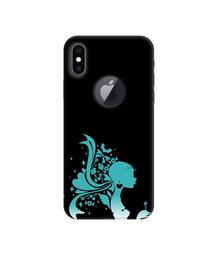 Amazon Brand - Solimo Designer Lady Vector N 3D Printed Hard Back Case Mobile Cover for Apple iPhone Xs Max (Logo Cut)