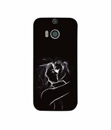 Amazon Brand - Solimo Designer Kissing Couple 3D Printed Hard Back Case Mobile Cover for HTC One M8