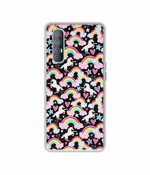 Amazon Brand - Solimo Designer Unicorn Texture UV Printed Soft Back Case Mobile Cover for Oppo Reno 3 Pro