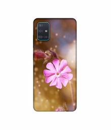 Amazon Brand - Solimo Designer Pink Flower 3D Printed Hard Back Case Mobile Cover for Samsung Galaxy A51