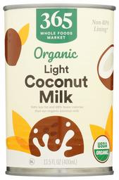 365 Everyday Value, Organic Light Coconut Milk, 13.5 fl oz