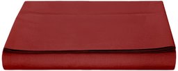 AmazonBasics 200-Thread-Count Polycotton Flat Sheet, Single - Burgundy