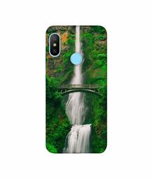 Amazon Brand - Solimo Designer Waterfall 3D Printed Hard Back Case Mobile Cover for Xiaomi Redmi Note 6 pro