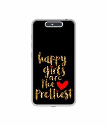 Amazon Brand - Solimo Designer Happy Girls are The Prettiest UV Printed Soft Back Case Mobile Cover for Micromax Dual 4 E4816