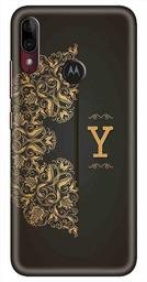 Amazon Brand - Solimo Designer Black Pattern Alphabet-Y 3D Printed Hard Back Case Mobile Cover for Motorola Moto E6s / Motorola Moto E6 Plus