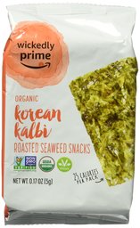 Wickedly Prime Organic Roasted Seaweed Snack, Korean Kalbi, 0.17 Ounce