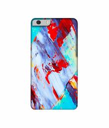 Amazon Brand - Solimo Designer Blue and Red Brush Texture 3D Printed Hard Back Case Mobile Cover for Micromax Canvas Knight 2 E471