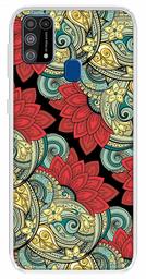 Amazon Brand - Solimo Designer Multicolor Floral Lotus Printed Soft Back Case Mobile Cover for Samsung Galaxy M31