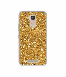 Amazon Brand - Solimo Designer Golden Sparkle UV Printed Soft Back Case Mobile Cover for Intex Elyt E7