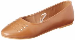 Amazon Brand - Symbol Women's Camel Ballet Flats-3 UK (36 EU) (6 US) (SYM-WS-007)