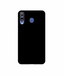 Amazon Brand - Solimo Designer Solid Black 3D Printed Hard Back Case Mobile Cover for Samsung Galaxy M30