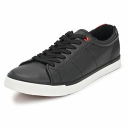 Klepe Men's Black Vulcansied PU Sneakers-9 UK (43 EU) (10 US) (0709I/BLK)