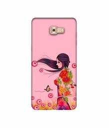 Amazon Brand - Solimo Designer Lady Vector Pattern 3D Printed Hard Back Case Mobile Cover for Samsung Galaxy C9 Pro