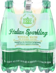 Whole Foods Market, Italian Sparkling Mineral Water - 6-pack, 33.8 Fl Oz