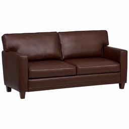 Amazon Brand – Ravenna Home Modern Faux Leather Loveseat Sofa, 86.5