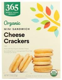 365 Everyday Value, Organic Mini Cheddar Cheese Sandwich Crackers, 7.5 oz