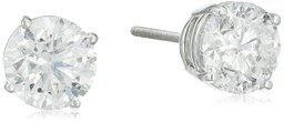 IGI-Certified 14k White Gold Round-Cut Diamond Stud Earrings (1/4 - 3 cttw, H-I Color, I1 Clarity)