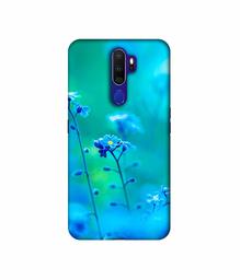 Amazon Brand - Solimo Designer Blue Flower 3D Printed Hard Back Case Mobile Cover for Oppo A9 (2020)