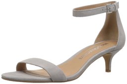 206 Collective Women's Eve Stiletto Heel Dress Sandal-Low Heeled, gray suede, 10 B US