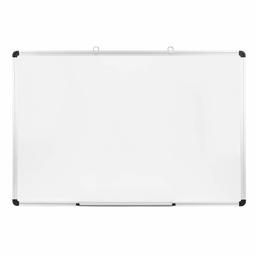 Eono Essentials 90 cm x 60 cm whiteboard aluminiumlegering inramad Memo Board med fästen för kontor skola hem butik -EN7429