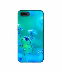 Amazon Brand - Solimo Designer Blue Flower 3D Printed Hard Back Case Mobile Cover for Oppo A3s