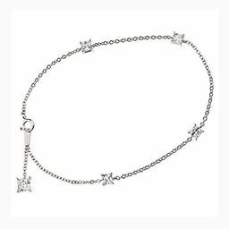 [Find] Amazon Collection Platinum Plated Sterling Silver Clear Princess Cut Cubic Zirconia bikkuzirukoniasute-syonankuruburesuretto 22,5 cm Bracelet jeb00006 _ 121cl9zqd00 