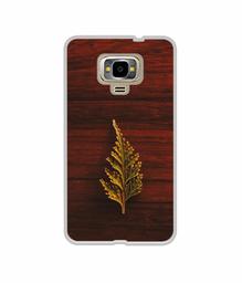 Amazon Brand - Solimo Designer Leaf on Wood UV Printed Soft Back Case Mobile Cover for Samsung Z4