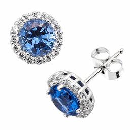 [Amazon Collection] Cubic Zirconia (CZ) Silver Ag925 Stud Earrings JEE00114_120BS00QD00