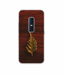 Amazon Brand - Solimo Designer Leaf on Wood UV Printed Soft Back Case Mobile Cover for Vivo V17 Pro