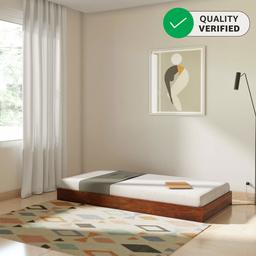 Amazon Brand - Solimo Trundle Solid Sheesham Wood Single Bed (Teak Finish)