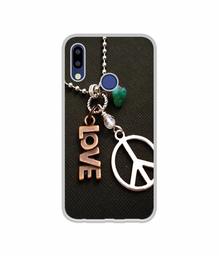 Amazon Brand - Solimo Designer Love and Peace UV Printed Soft Back Case Mobile Cover for Tecno Camon i2