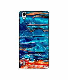 Amazon Brand - Solimo Designer Blue Oil Color 3D Printed Hard Back Case Mobile Cover for VIVO Y15