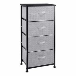 AmazonBasics Fabric 4-Drawer Storage Organizer Unit for Closet, Black